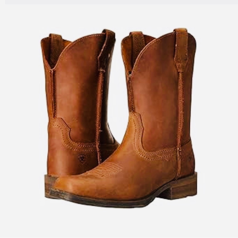 Ariat Rambler Suede Pull-on Cowboy Boot In Dusted Brown - Size 10